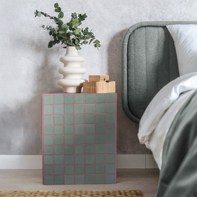 JONATHAN Y Callista Modern Bohemian Ceramic Tiled Rectangle End Table