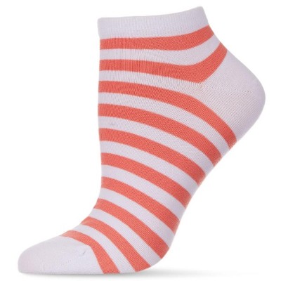 Memoi Classic Stripe Soft-Fit Cotton-Rich Low Cut Happy Sock