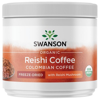 Swanson Organic Reishi Coffee Colombian - Freeze-Dried w/Reishi Mushroom 3 oz Jar