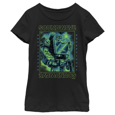 Girl's Transformers Soundwave Lightning Waves T-Shirt
