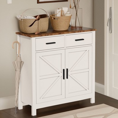 Kumasinova 31.6" Versatile Buffet Sideboard with 2 Drawers,Farmhouse Kitchen Buffet Server for Dining Room&Kitchen,Versatile Coffee Bar Cabinet