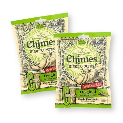 Chimes Ginger Chews Original Flavor Real Ginger 5 Oz. (Pack of 2)