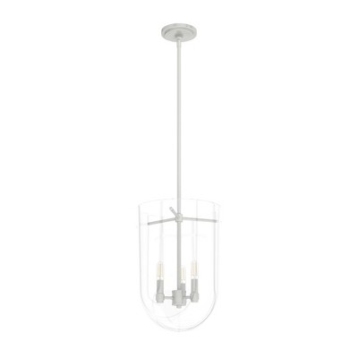 Hunter Sacha 11" Brushed Nickel Pendant Light - 3 Bulb Dimmable Ceiling Fixture for Indoor Use