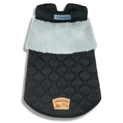 Touchdog (R) Furrost-Bite Fur and Fleece Designer Fashion Dog Jacket