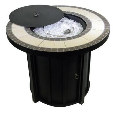 Round Tile Top Outdoor Fire Pit - AZ Patio Heaters