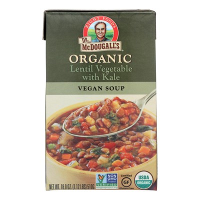 Dr. McDougall's - Organic - Lentil Vegetable - Soup - Case of 6 - 18 oz