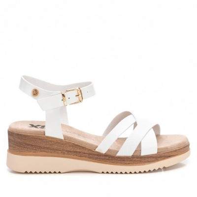 XTI Women's Criss Cross Straps Low Wedge Sandals 144098