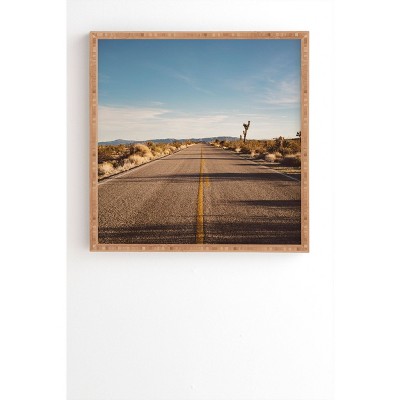 Bethany Young Photography Joshua Tree Road Framed Wall Art Blue - Deny Designs