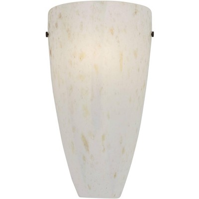 Possini Euro Design Isola Modern Wall Light Sconce Caramel Amber Art Glass 7" Fixture for Bedroom Bathroom Vanity Reading Living Room Hallway House