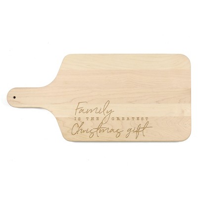 Creative Products Family is the Greatest Christmas Gift 17 x 8 Maple Paddle Cutting Board