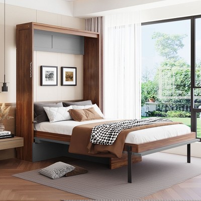 YOOCOZZ  Full-Size Murphy Bed with Foldable Desk – Space-Saving Wall Bed