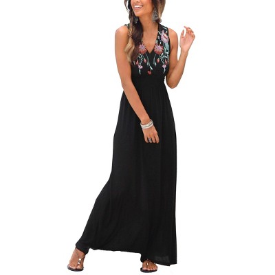 Women's V-Neck Maxi Dress - LASCANA