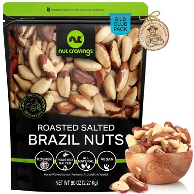 Brazil Nuts Roasted & Salted, Whole by Nut Cravings