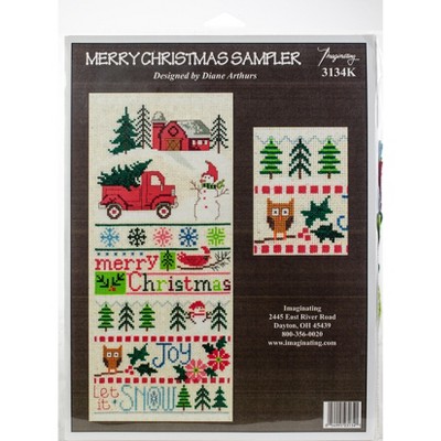 Imaginating Counted Cross Stitch Kit 5.5"X13"-Merry Christmas Sampler
