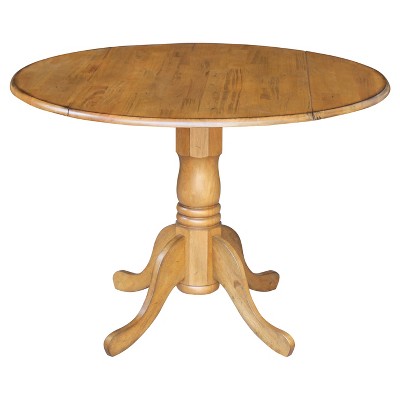 42" Mason Round Dual Drop Leaf Dining Table - International Concepts