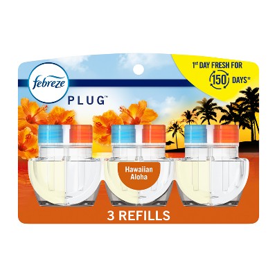 Febreze Odor-Fighting Fade Defy Plug Air Freshener Refill - Hawaiian Aloha - 0.87 fl oz