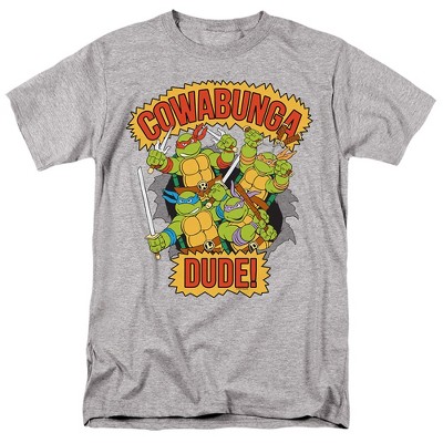 Teenage Mutant Ninja Turtles Cowabunga Dude Adult T Shirt, Athletic Heather
