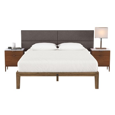 Jaxx Panelist Modern Padded Headboard – Set of 4 Wall Mounted Panels - King, Havana Brown Microvelvet