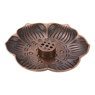 Unique Bargains Zinc Alloy Lightweight Smooth Surface Incense Holder 2 Pcs
