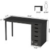 Tribesigns Computer Desk with 5 Drawers, 47 inches Modern Simple Home Office Desk Study Writing Table for Small Spaces - 3 of 4