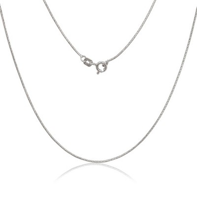 Links of Italy Sterling Silver, Diamond Cut Snake Chain - Rhodium Plated - Available Sizes: 16  , 18  , 20  , 22  , 24  , 30  Inches