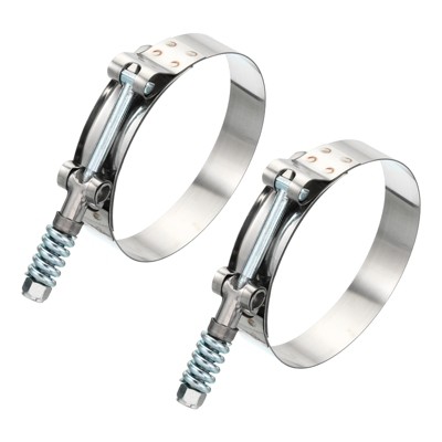 Unique Bargains 304 Stainless Steel T-Bolt Connecting Hose Clamps 2 Pcs