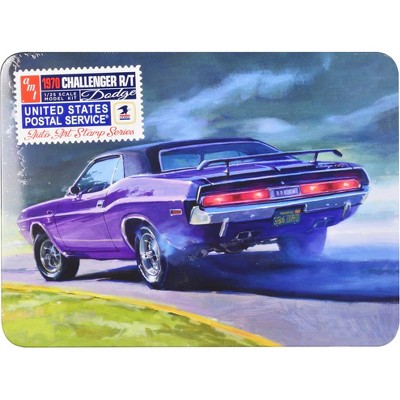 Skill 2 Model Kit 1970 Dodge Challenger R/T USPS (United States Postal Service) "Auto Art Stamp Series" 1/25 Scale Model by AMT