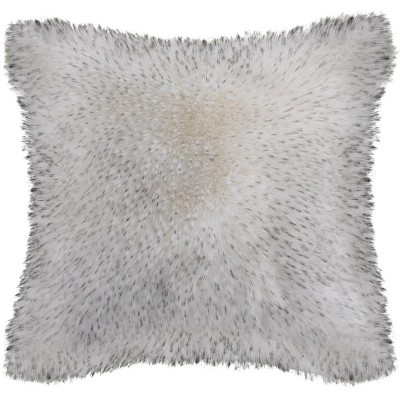 Faux Dalmation Tips Pillow - Milk/Chocolate - 20"X20" - Safavieh