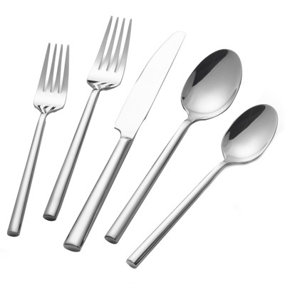 Itopfox 20-Piece Forged Stainless Steel Flatware Set, Cutlery Set for 4, Mirror Finish, Dishwasher Safe, Elegant Design
