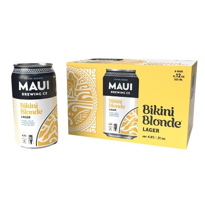 Maui Bikini Blonde Lager Beer - 6pk/12 fl oz Cans