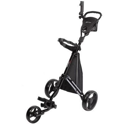 Tartan Cruiser 3 Wheel Push Pull Golf Cart w/ Large, Nylon Storage Bag