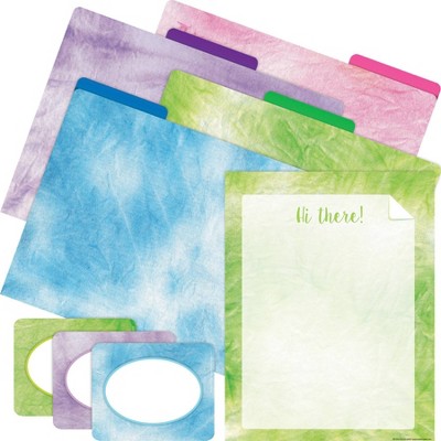 Barker Creek Lime Tie-Dye Get Organized File Folders Set Multi-Design 107 per Set: Paper, Top Tab, 50 Sheet Capacity