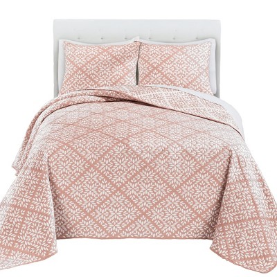 Collections Etc Jacquard Patterned Bedspread