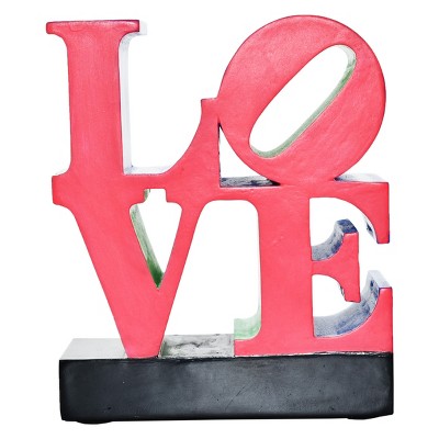 Adam & Friends Love Sign Black Base Sculpture