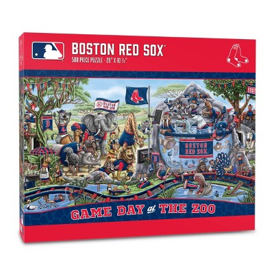 MLB Boston Red Sox Game Day at the Zoo Jigsaw Puzzle - 500pc: Animals & Sports Theme