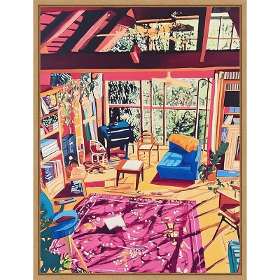Amanti Art 23"x30" Room with A View by Tradelink Inhouse Artist Framed Canvas Wall Art