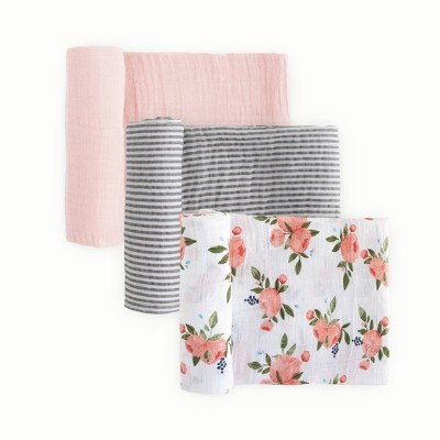 Little Unicorn Cotton Muslin Swaddle Blanket - 3pk