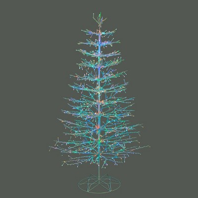 Aurio Amazing Seasons 6' Pre-lit Winterberry Indoor Outdoor Artificial Christmas Tree with Multicolor LED Lights