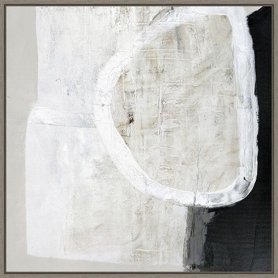 Amanti Art White Stone by Design Fabrikken Canvas Wall Art Print Framed 22 x 22-in.