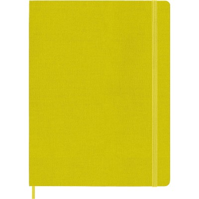 Moleskine Ruled Classic Notebook 7.5"x9.75" Hard Cover Hay Yellow Silk: Hardcover Journal, Pocket, Ribbon Marker,
