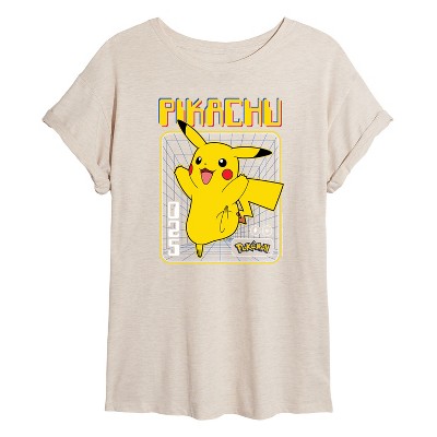 Women's - Pokémon - Retro Pikachu Oversized Graphic T-Shirt