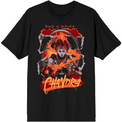 Torch of Defiance Chandra Men's Black Graphic T-Shirt-