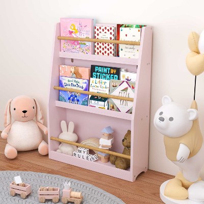 KTMBDW 3 Tier Kids Book Shelf,Kids Book Rack, Helps Keep Bedrooms, Playrooms, and Classrooms Organized