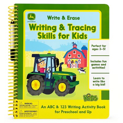 John Deere Kids Write & Erase Writing & Tracing Skills for Kids - by  Cottage Door Press (Spiral Bound)