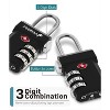 Fosmon TSA Locks for Luggage, Padlock Combination Luggage Lock TSA Approved with Open Alert, Combo TSA Luggage Locks for Travel Suitcase, Black - 4 of 4