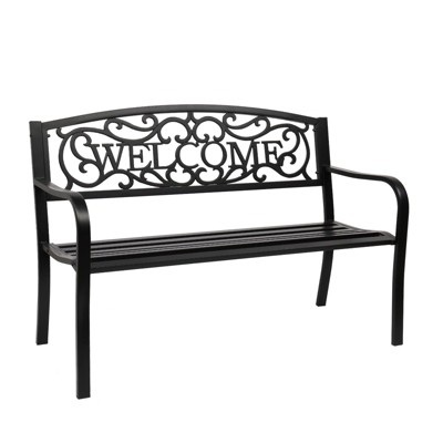 Karl Home | 47 in. Black Iron Outdoor Bench