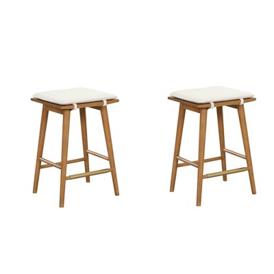 Nathan James Set of 2 Barker Boucle Counter Height Barstools