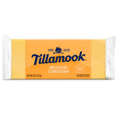 Tillamook Medium Cheddar Cheese Block - 8oz