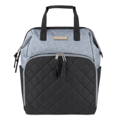 Baby Essentials Quilted Frame Diaper Backpack - Gray/Black