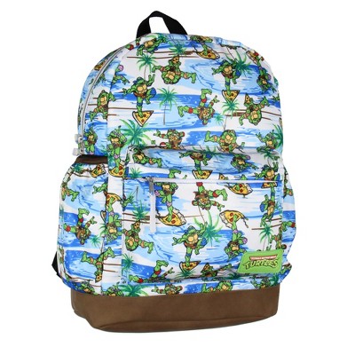Teenage Mutant Ninja Turtles Backpack Pizza Fun All-Over Tossed Print School Travel Tote Book Bag